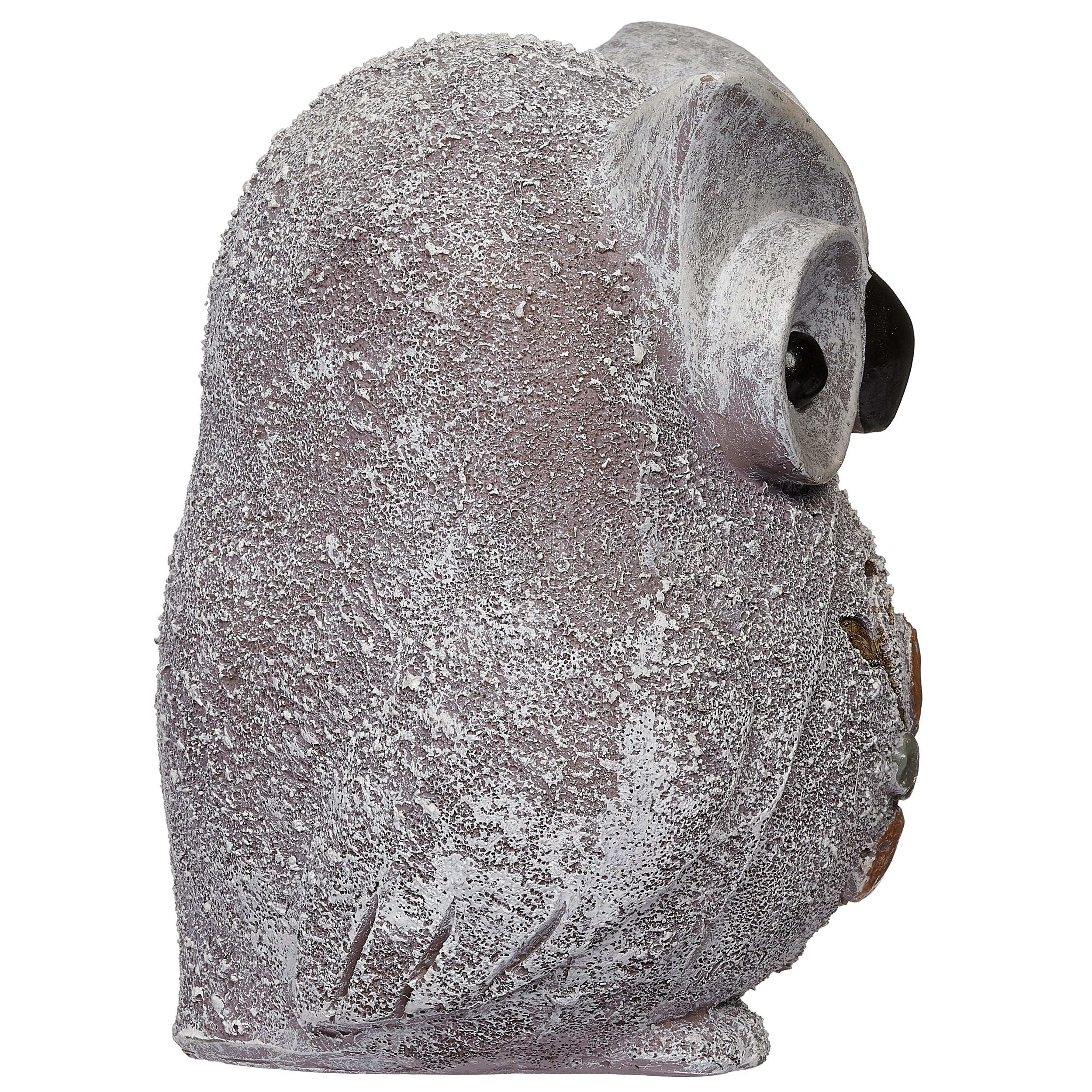 Pibble Statue Pebble Flower Owl Garden Statue - Roman